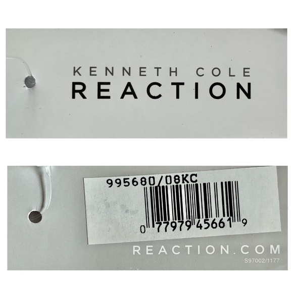 NEW Kenneth Cole Reaction black faux leather bi-fold wallet w/blue interior - Picture 7 of 8